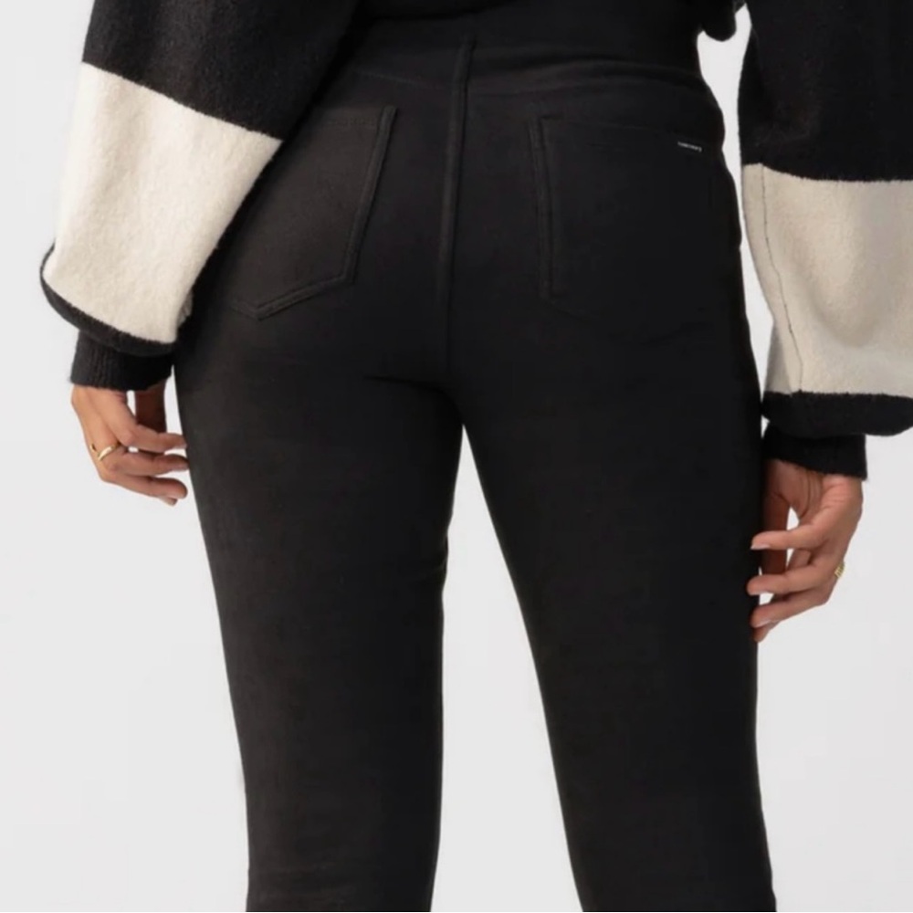 Sanctuary $109 NWT Black High-Waisted Buttery Soft Faux Suede Pants size XS